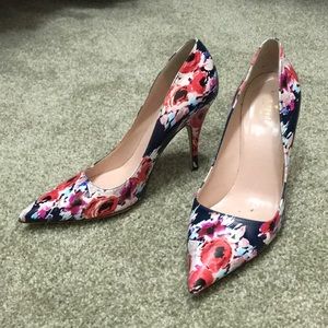 Kate Spade floral patterned heels - like new!!!